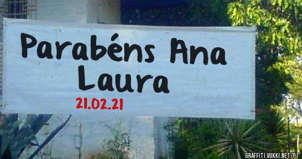 Parabéns Ana Laura