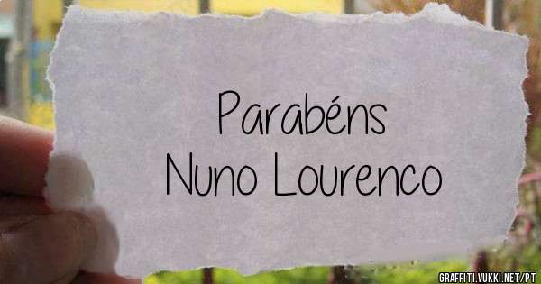    Parabéns 
Nuno Lourenco