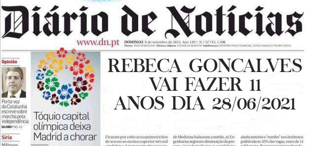 REBECA GONCALVES VAI FAZER 11 ANOS DIA 28/06/2021