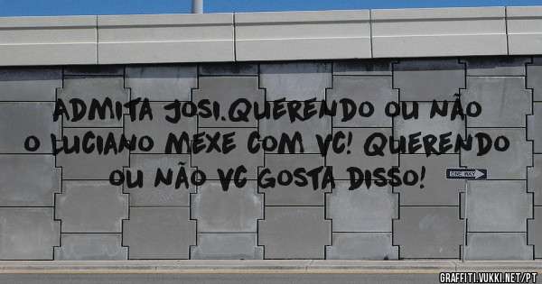Admita Josi.Querendo ou não o Luciano mexe com vc! Querendo ou não vc gosta disso! 
