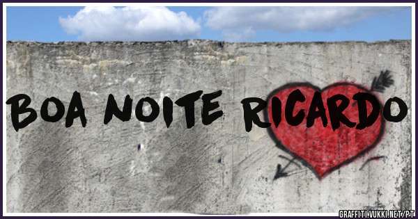 Boa noite Ricardo