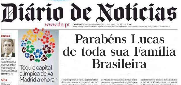 Parabéns Lucas de toda sua Família Brasileira