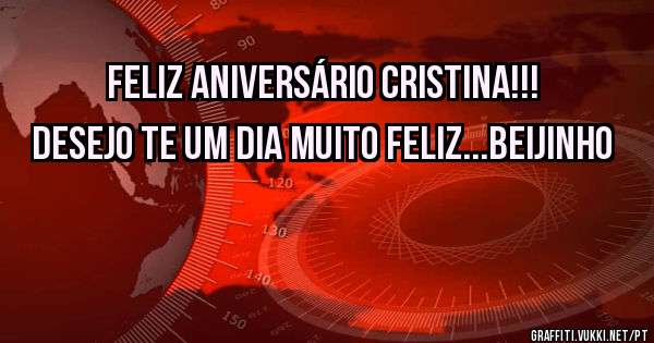 Feliz aniversário Cristina!!! Desejo te um dia muito feliz...Beijinho