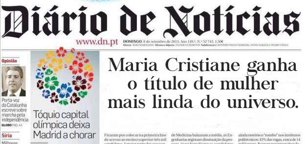 Maria Cristiane ganha o título de mulher mais linda do universo.