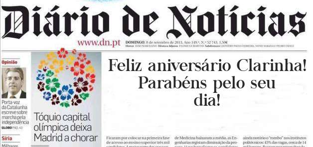 Feliz aniversário Clarinha!
Parabéns pelo seu dia!