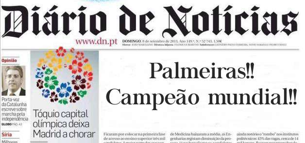  Palmeiras!! 
Campeão mundial!! 