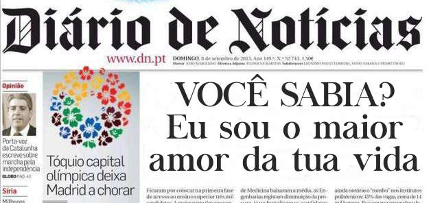 VOCÊ SABIA?
Eu sou o maior amor da tua vida