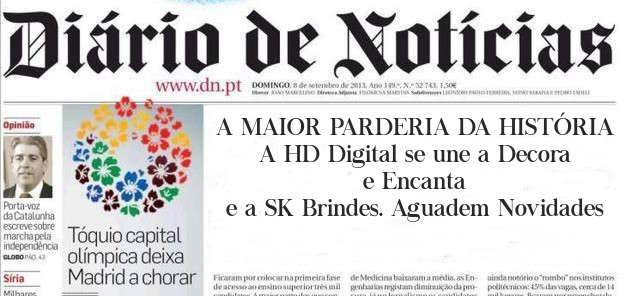 A MAIOR PARDERIA DA HISTÓRIA
A HD Digital se une a Decora e Encanta
e a SK Brindes. Aguadem Novidades