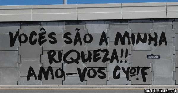 Vocês são a minha riqueza!!
Amo-vos C&F 