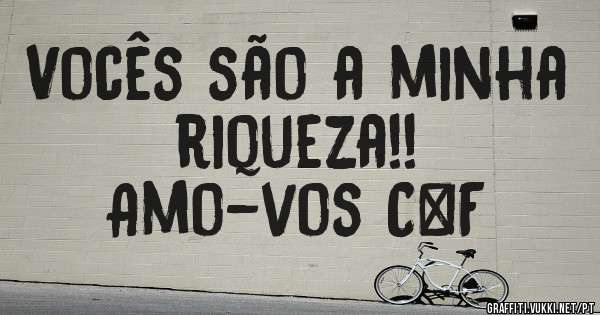 Vocês são a minha riqueza!!
Amo-vos C&F 
