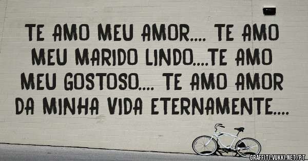TE AMO MEU AMOR.... TE AMO MEU MARIDO LINDO....TE AMO MEU GOSTOSO.... TE AMO AMOR DA MINHA VIDA ETERNAMENTE.... 