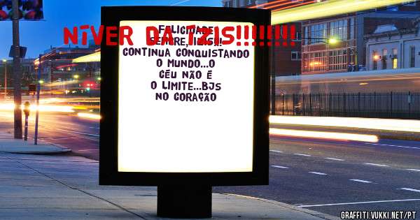 Felicidade sempre, IZIS!!! Continua conquistando o mundo...o céu não é o limite...Bjs no coração 