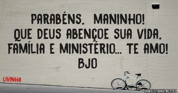 Parabéns,  maninho!
Que Deus abençoe sua vida, família e ministério... Te amo! Bjo
