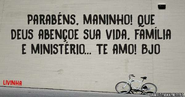 Parabéns, maninho! Que Deus abençoe sua vida, família e ministério... Te amo! Bjo
