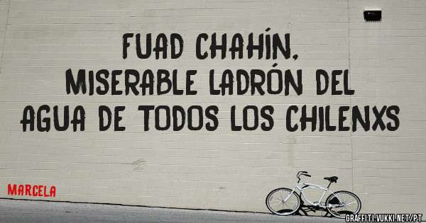             
           FUAD CHAHÍN, MISERABLE LADRÓN DEL AGUA DE TODOS LOS CHILENXS