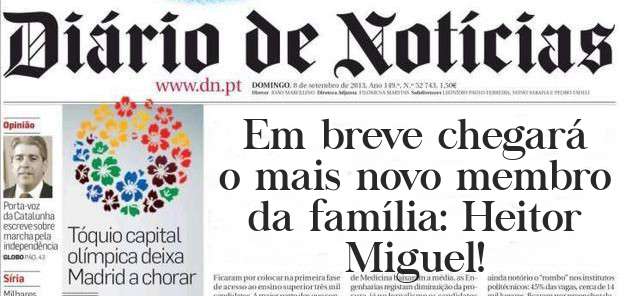 Em breve chegará o mais novo membro da família: Heitor Miguel!