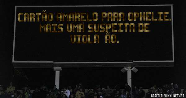 Cartão amarelo para Ophelie.
Mais uma suspeita de violação.