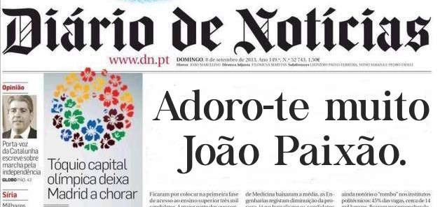 Adoro-te muito 
 João Paixão. 