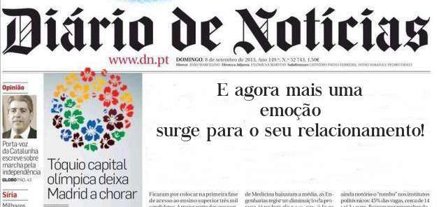 E agora mais uma emoção
surge para o seu relacionamento! 