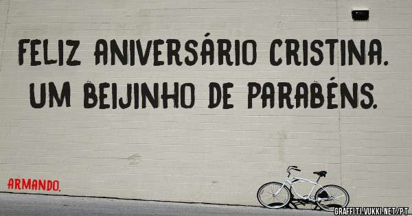 Feliz aniversário Cristina. Um beijinho de parabéns.