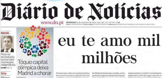 eu te amo mil milhões 