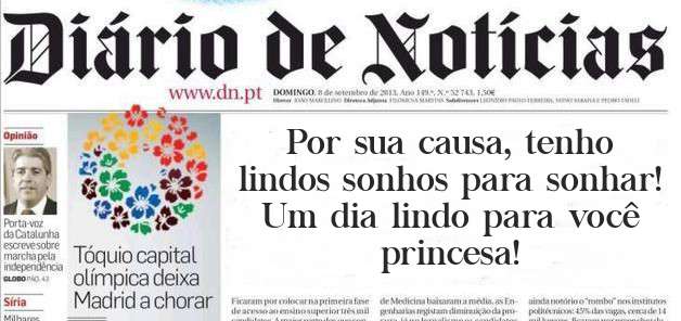 Por sua causa, tenho lindos sonhos para sonhar! 
Um dia lindo para você princesa!