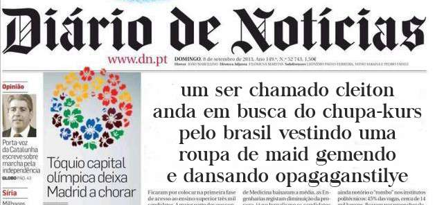 um ser chamado cleiton anda em busca do chupa-kurs pelo brasil vestindo uma roupa de maid gemendo e dansando opagaganstilye