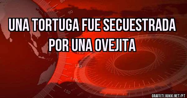 Una tortuga fue secuestrada por una ovejita