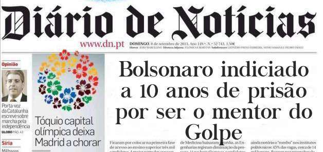 Bolsonaro indiciado a 10 anos de prisão por ser o mentor do Golpe