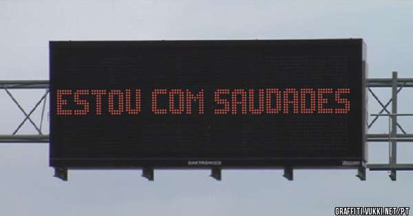 Estou com saudades 