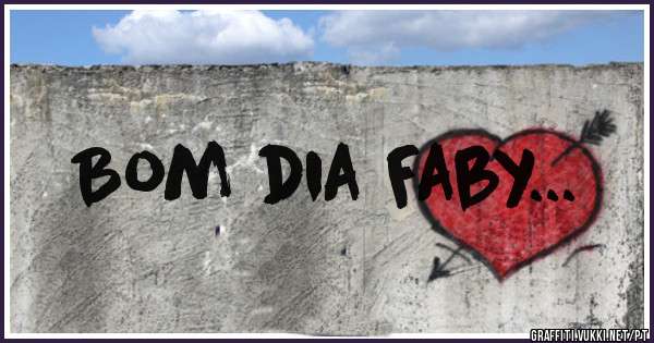 Bom dia Faby...