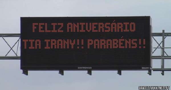FELIZ ANIVERSÁRIO TIA IRANY!! PARABÉNS!!