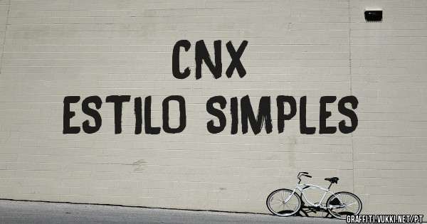 CNX
ESTILO SIMPLES


