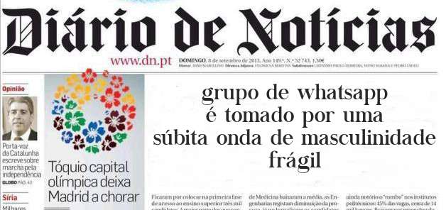 grupo de whatsapp é tomado por uma súbita onda de masculinidade frágil