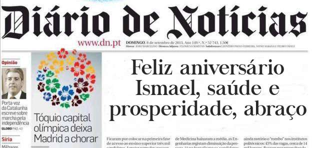 Feliz aniversário Ismael, saúde e prosperidade, abraço 