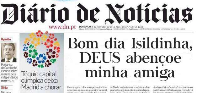 Bom dia Isildinha, DEUS abençoe minha amiga 