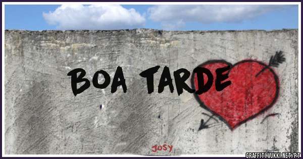Boa tarde 