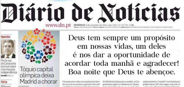 Deus tem sempre um propósito em nossas vidas, um deles é nos dar a oportunidade de acordar toda manhã e agradecer! Boa noite que Deus te abençoe.