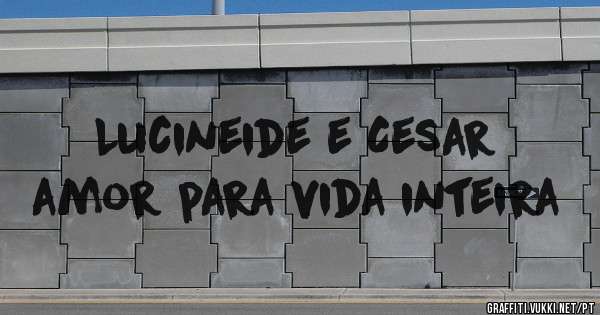 Lucineide e Cesar amor para vida inteira 