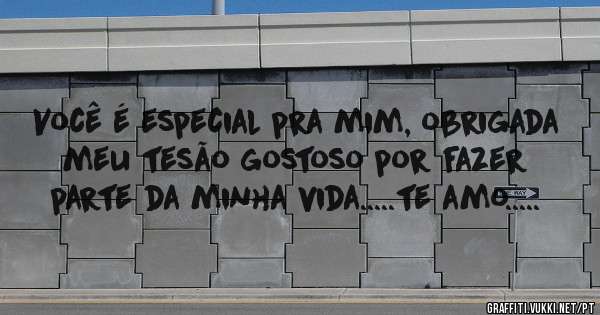 Você é especial pra mim, obrigada meu tesão gostoso por fazer parte da minha vida.....te amo.....