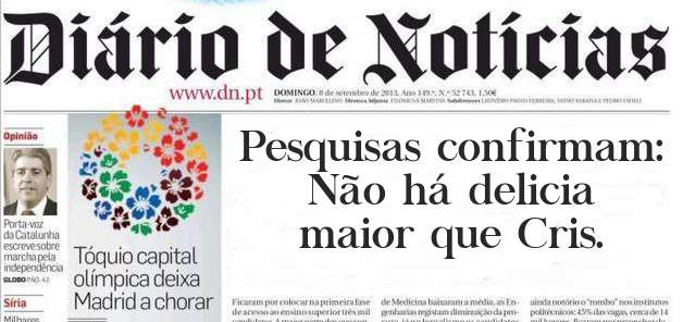 Pesquisas confirmam: Não há delicia maior que Cris.