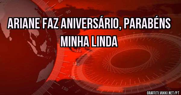Ariane faz aniversário, Parabéns minha linda 