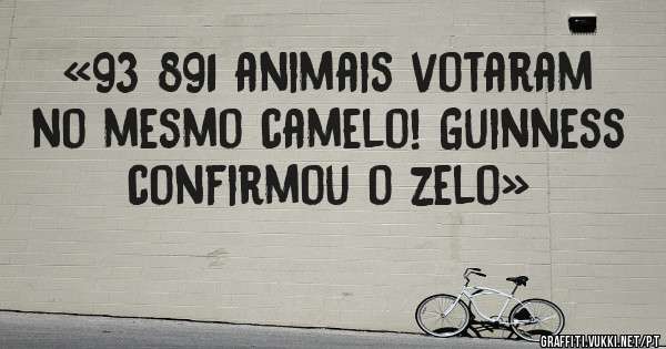 «93 891 animais votaram no mesmo camelo! Guinness confirmou o zelo»