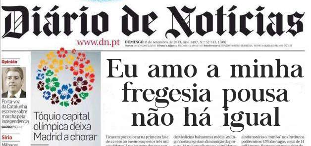Eu amo a minha fregesia pousa 
não há igual

