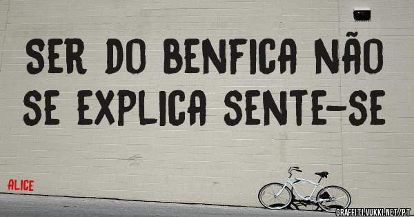 Ser do benfica não se explica sente-se 