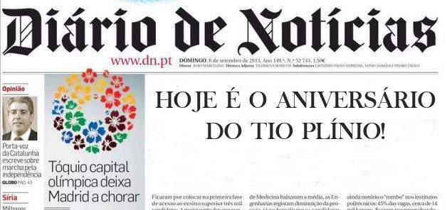 HOJE É O ANIVERSÁRIO DO TIO PLÍNIO!