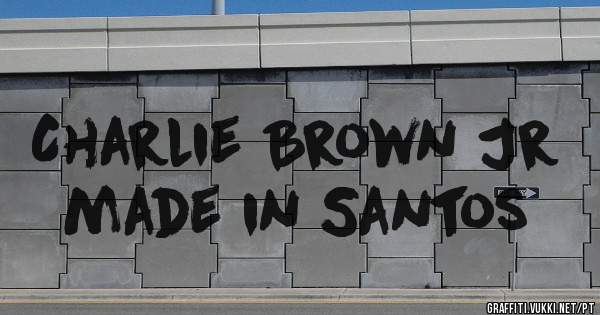 Charlie Brown Jr made in Santos
