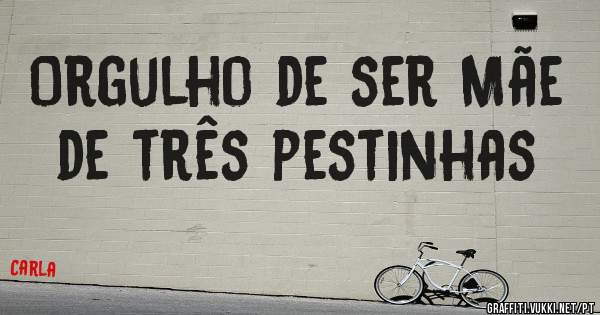Orgulho de ser Mãe de três pestinhas 