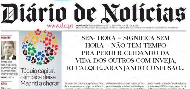 SEN- HORA = SIGNIFICA SEM HORA = NÃO TEM TEMPO PRA PERDER CUIDANDO DA VIDA DOS OUTROS COM INVEJA, RECALQUE...ARANJANDO CONFUSÃO...