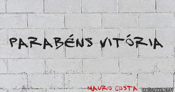 Parabéns Vitória 